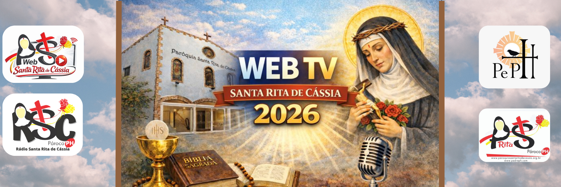 TV Santa Rita de Cássia, seu canal católico de evangelização, em fase de testes para levar fé e esperança até você.